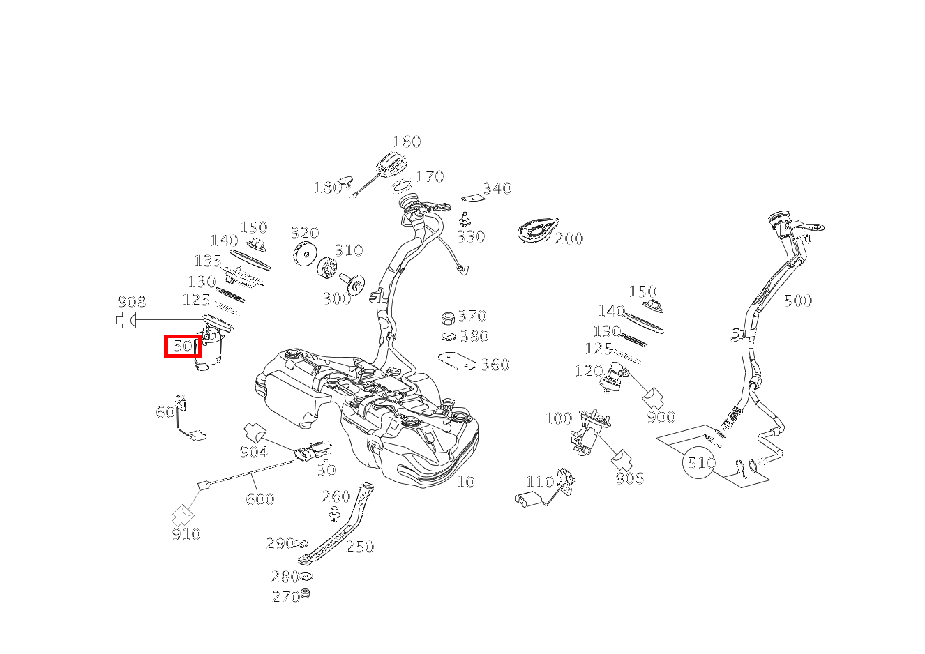 Kraftstoffpumpe In Tank rechts ohne Kraftstoffleitungen E350CGI BE 207 Kraftstoffpumpe In Tank rechts ohne Kraftstoffleitungen E350CGI BE 207