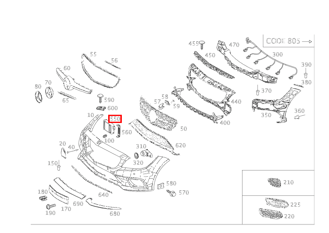 Radarsensor Links CLS 250 Shooting Brake BlueTEC 4MATIC 218