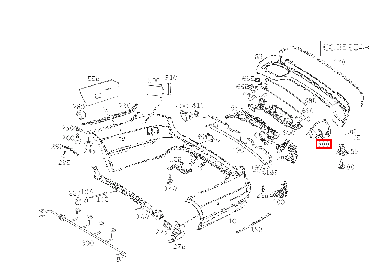 Endrohrblende Links E 220 CDI T-Modell 253