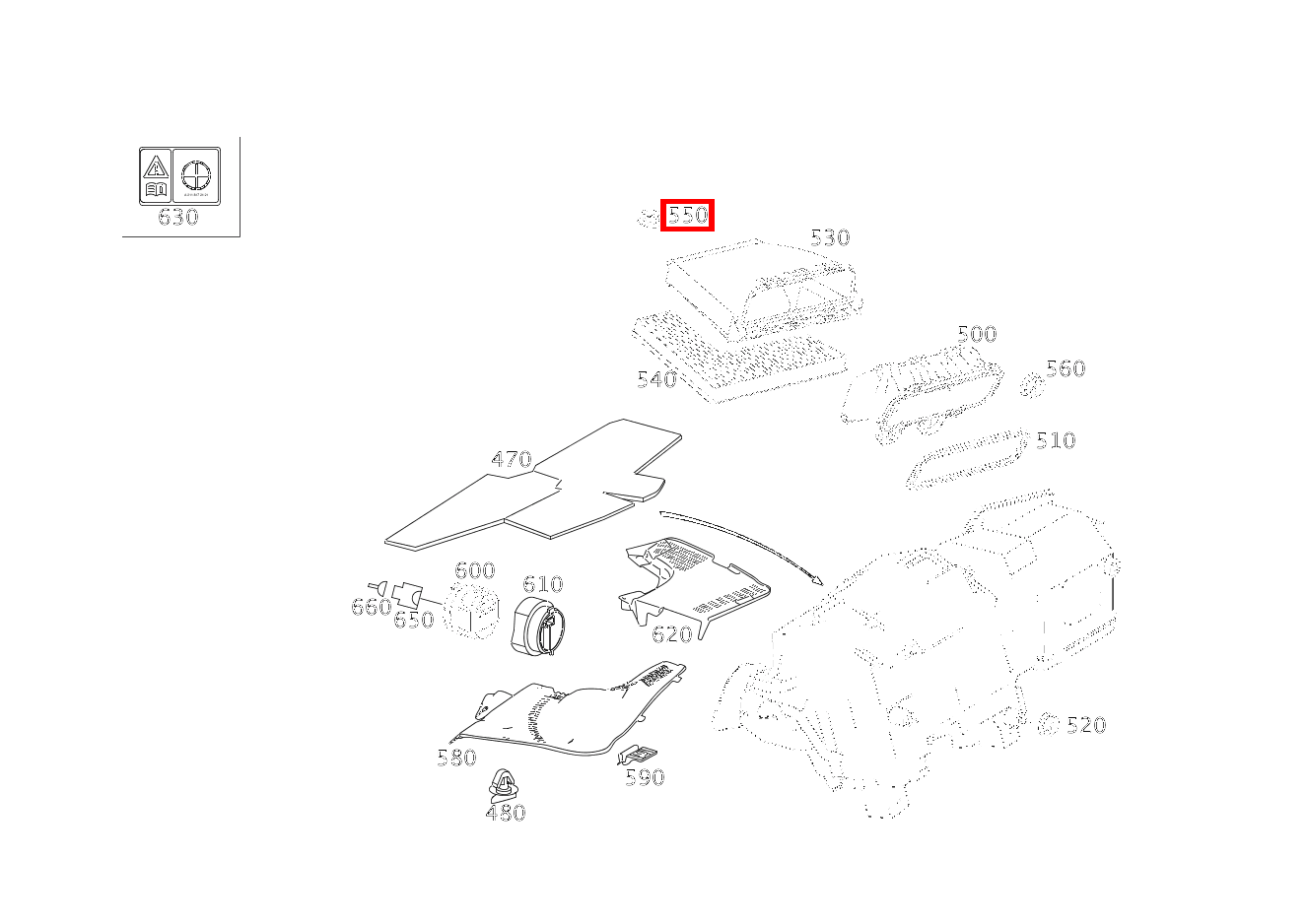 KUNSTSTOFFMUTTER BEFESTIGUNG GEHAEUSE E280CDI SONDERAUFB 211