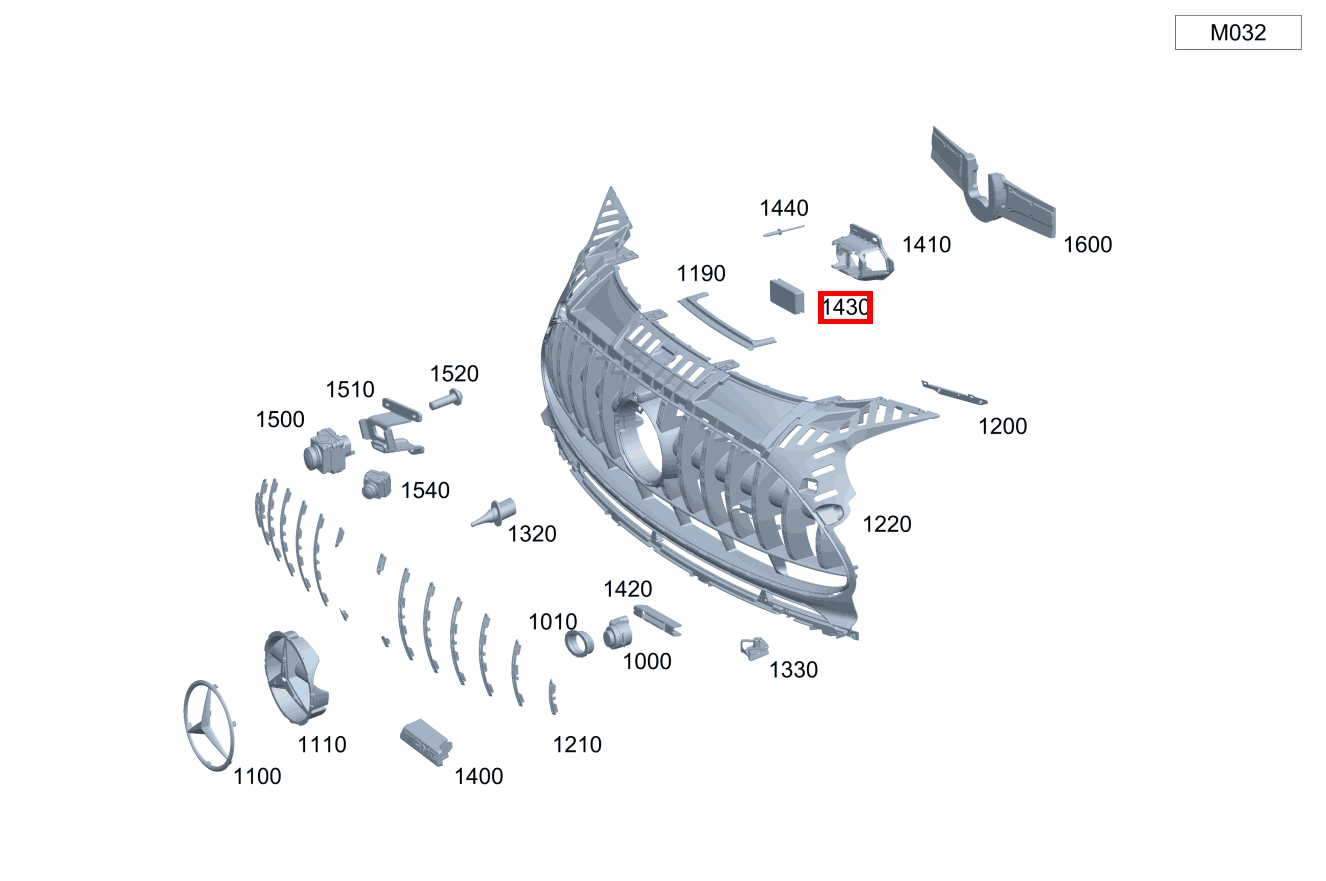 Radarsensor RADARSENSOR FUER DISTRONIK 6-POLIG Mercedes-AMG GT S 197