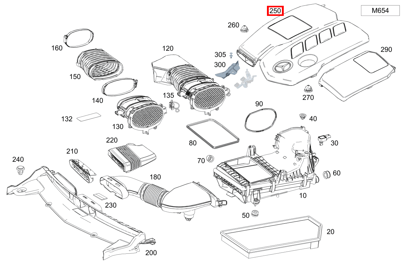 Motorabdeckung E 300 Td 213 Motorabdeckung E 300 Td 213