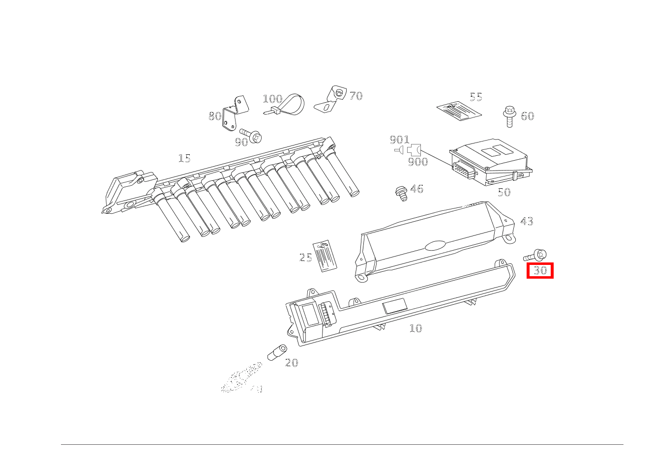 Sechsrundschraube Zündmodul an Zylinderkopfhaube; M6X35 S 65 AMG Limousine lang 221