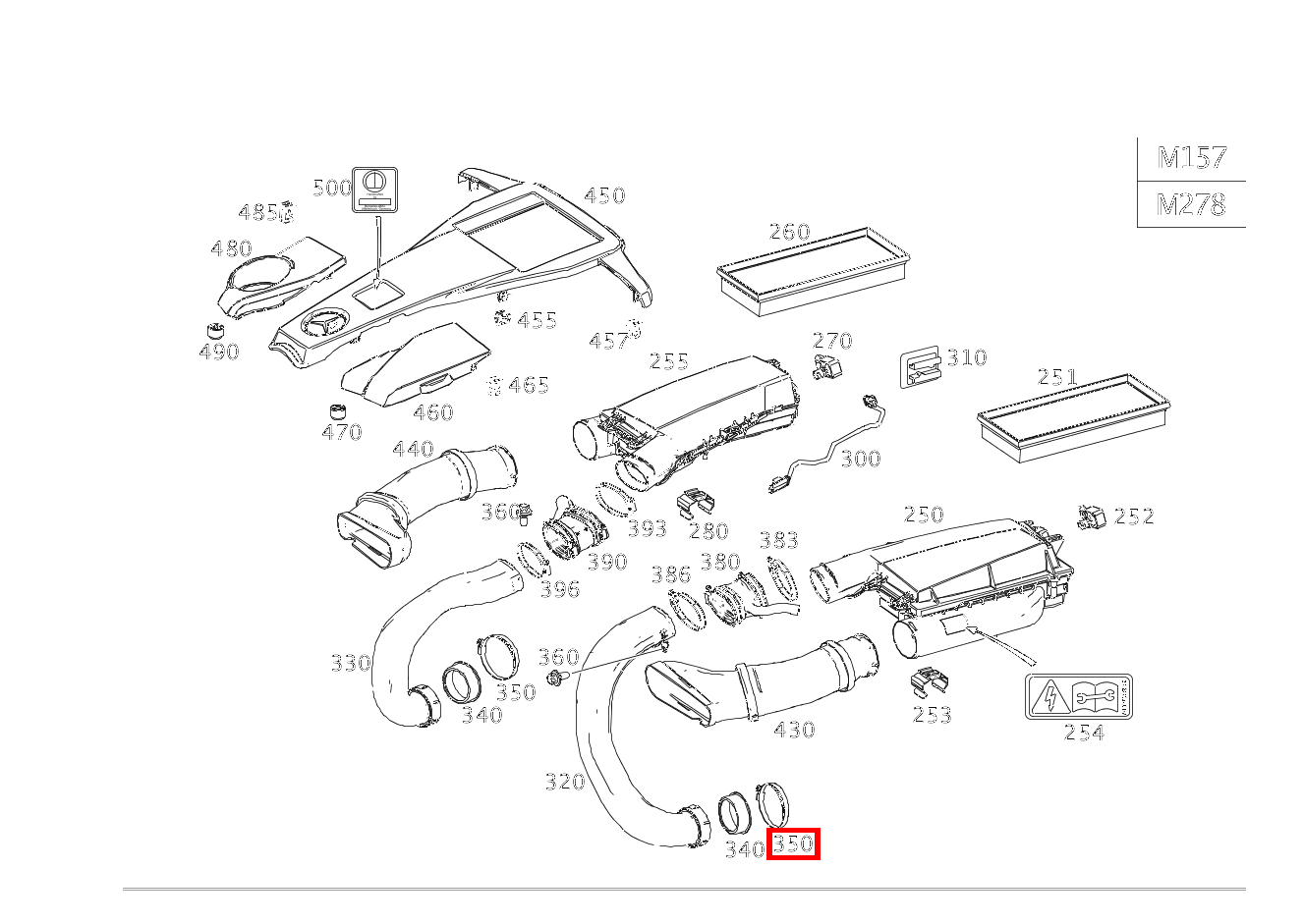 Schlauchschelle REINLUFTLEITUNG RECHTS; 60-80 MM Mercedes-AMG GLS 63 4MATIC Off-Roader 166