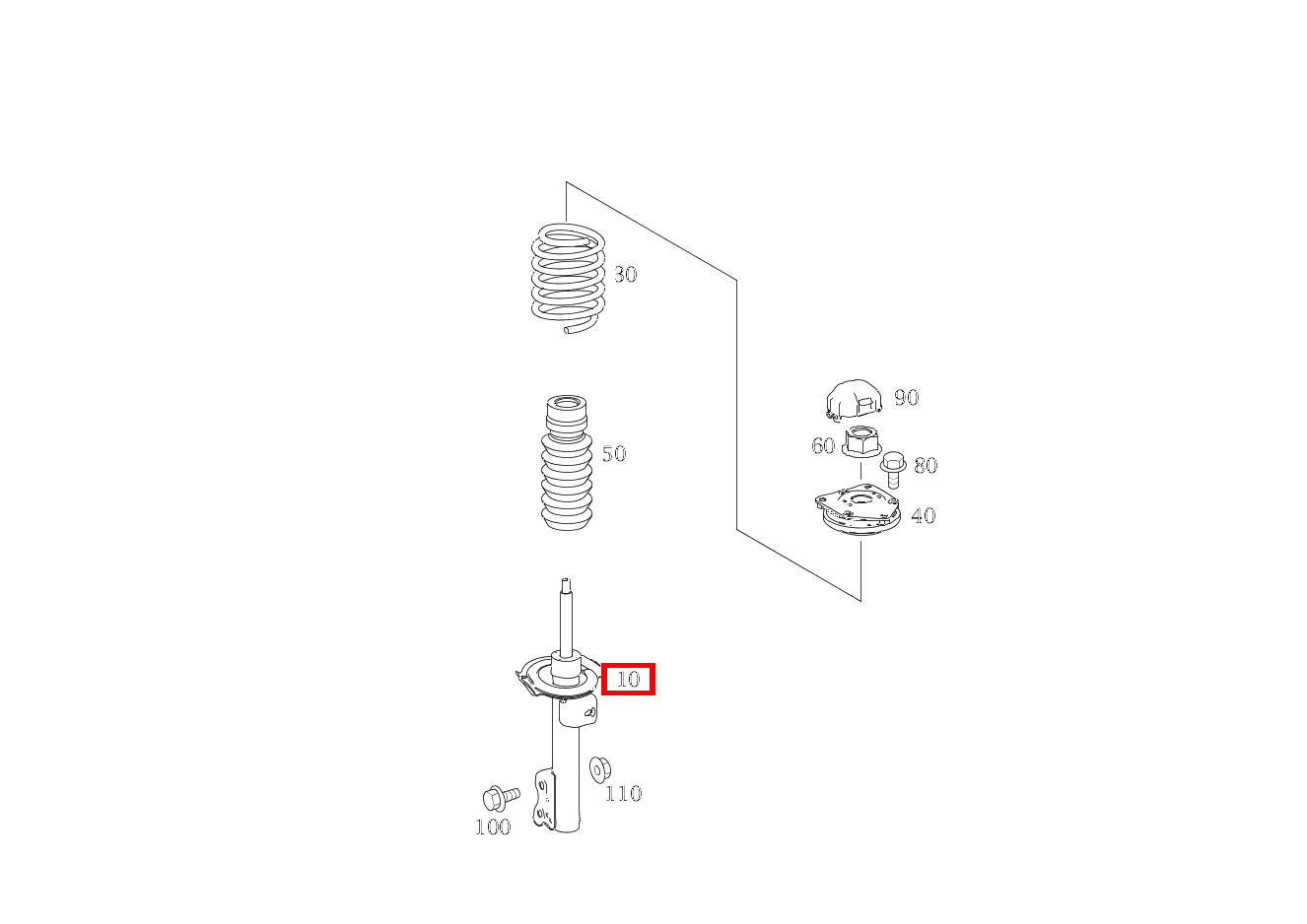 Stossdämpfer VORN B150/160 TOURER 245 Stossdämpfer VORN B150/160 TOURER 245