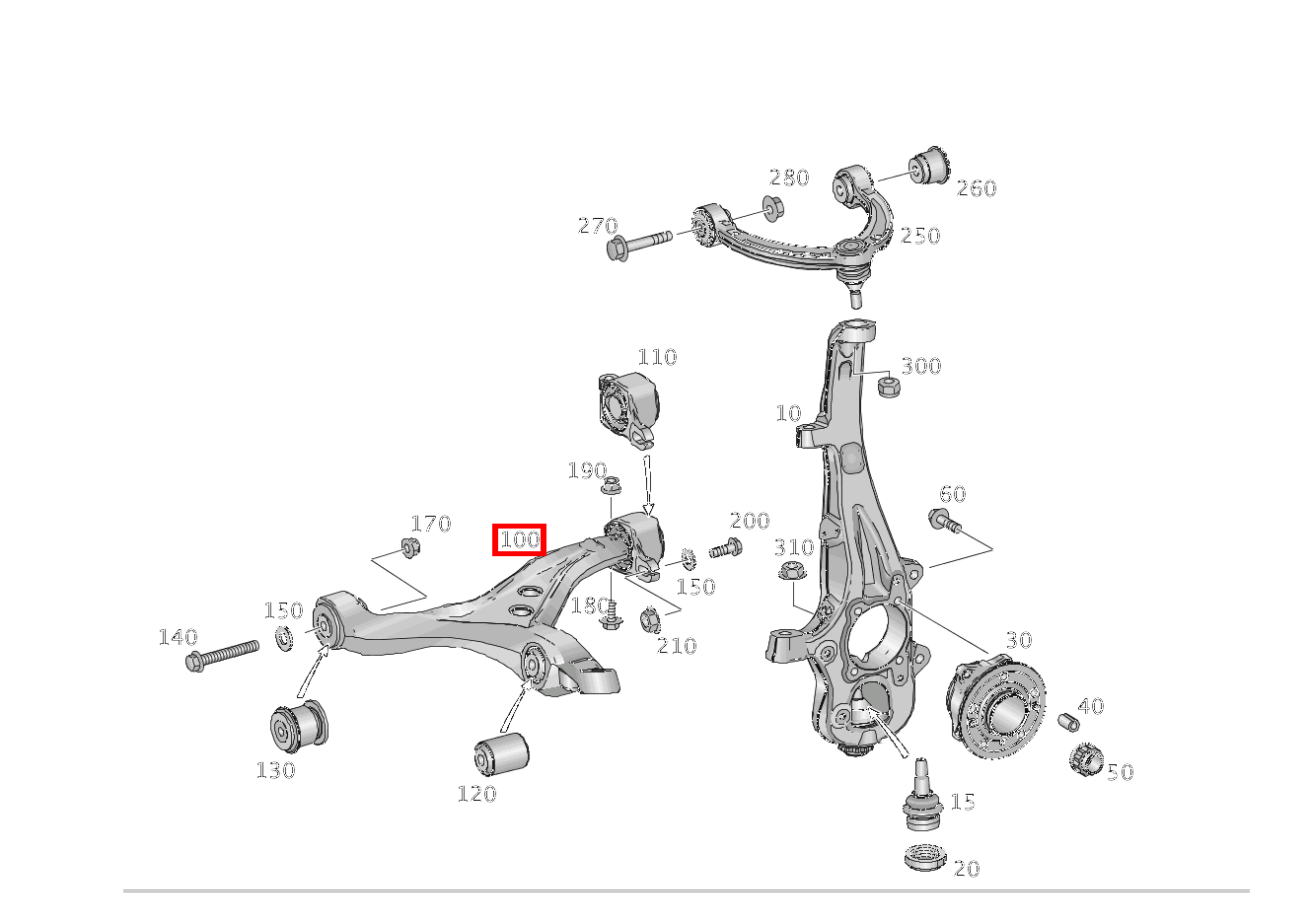 Querlenker UNTEN LINKS ML/GLE 350 BT/D 4M 642826 292