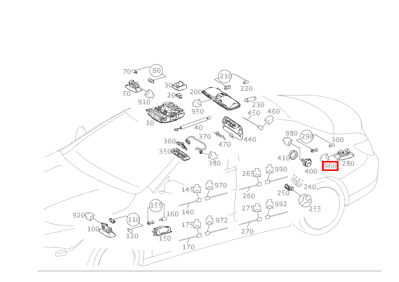Stecker KOFFERRAUMLEUCHTE; 2-PIN MQS CLA 250 4MATIC Coupé 117 Stecker KOFFERRAUMLEUCHTE; 2-PIN MQS CLA 250 4MATIC Coupé 117