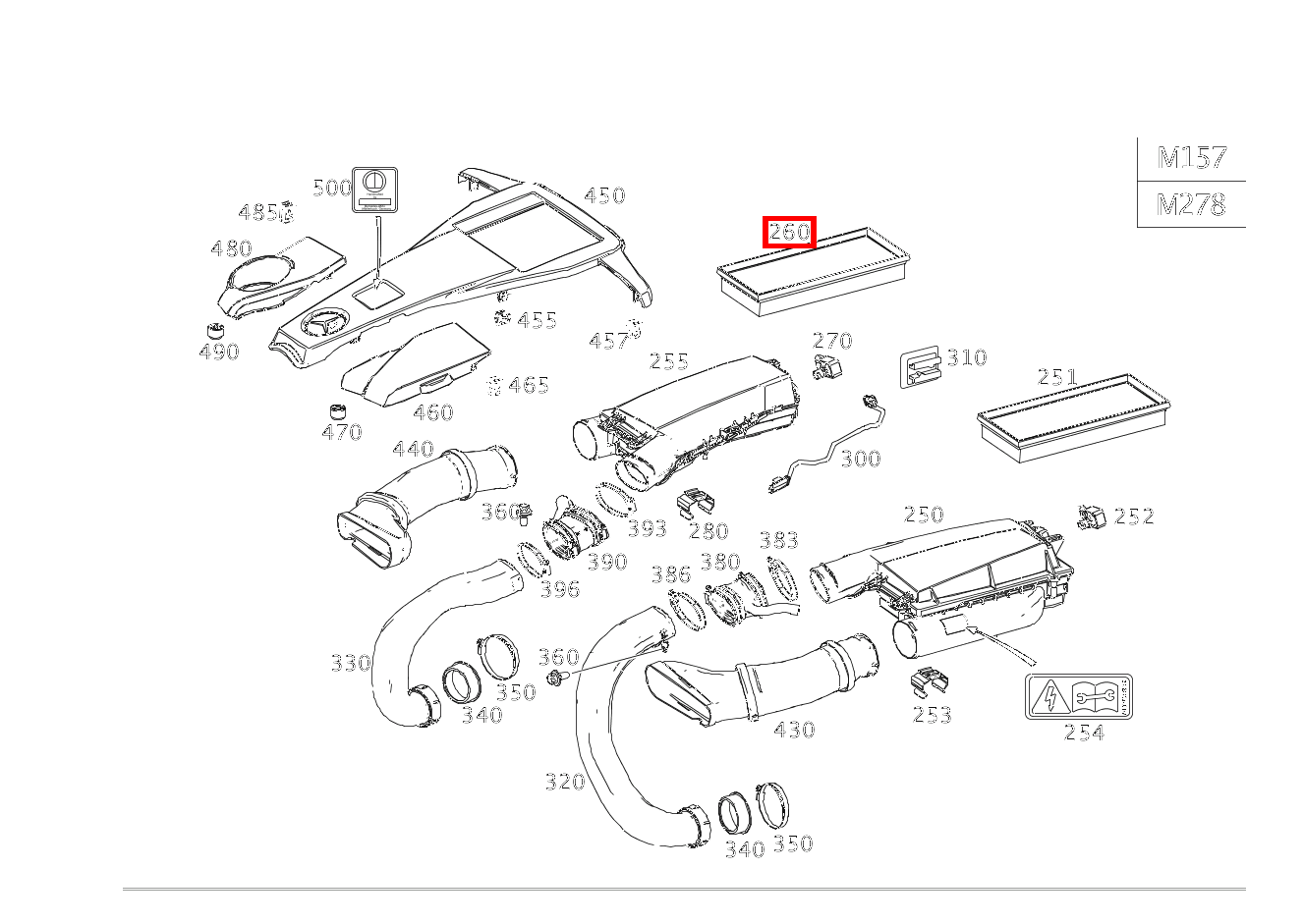 Luftfiltereinsatz LUFTFILTER,RECHTS ML63 AMG 166 Luftfiltereinsatz LUFTFILTER,RECHTS ML63 AMG 166
