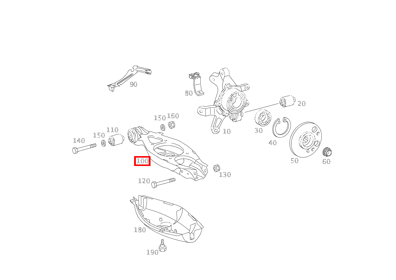 Federlenker LINKS UND RECHTS SLK 55 AMG Roadster 171
