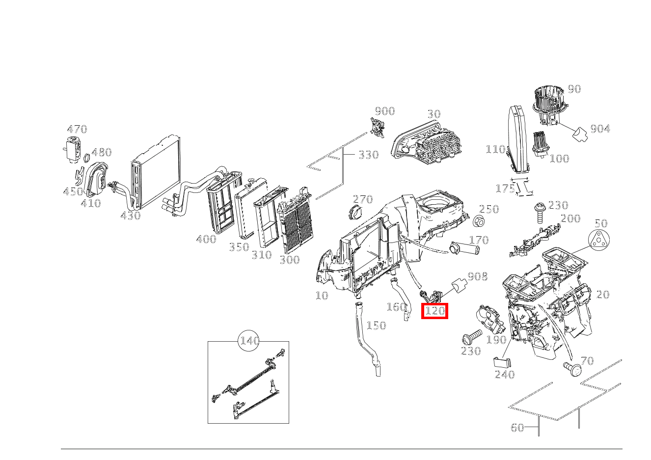 Temperatursensor VERDAMPFER GLK 350 4MATIC 204