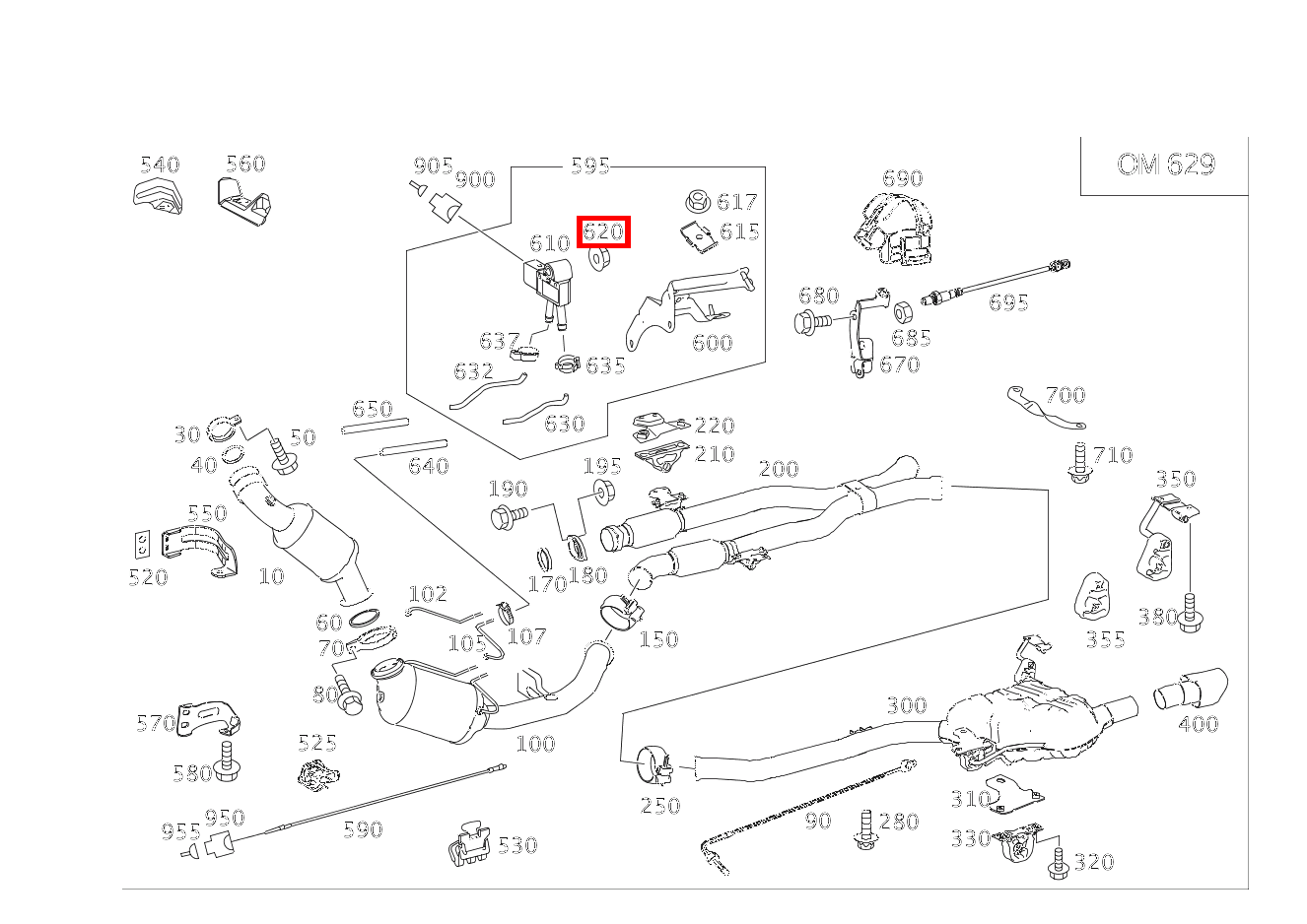 Mutter BEFESTIGUNG DRUCKSENSOR; M6 GL420CDI 4M 164 Mutter BEFESTIGUNG DRUCKSENSOR; M6 GL420CDI 4M 164