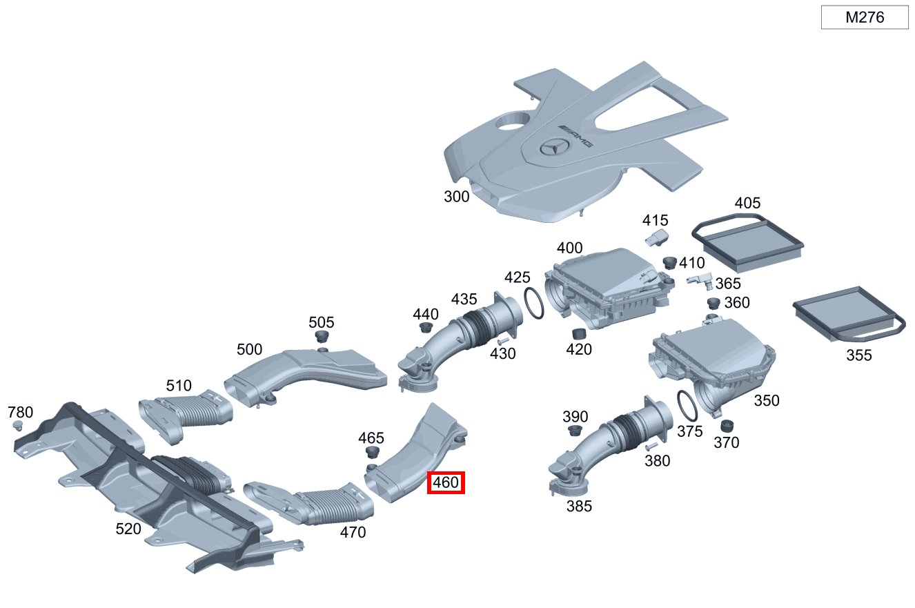 Rohluftleitung Links Mercedes-AMG GLC 43 4MATIC Coupé 253 Rohluftleitung Links Mercedes-AMG GLC 43 4MATIC Coupé 253