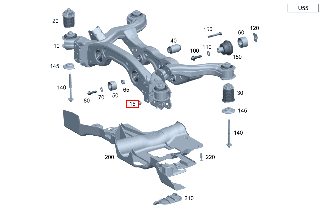 Nietmutter DREHSTAB,RECHTS; M8 B 220 4MATIC 463 Nietmutter DREHSTAB,RECHTS; M8 B 220 4MATIC 463