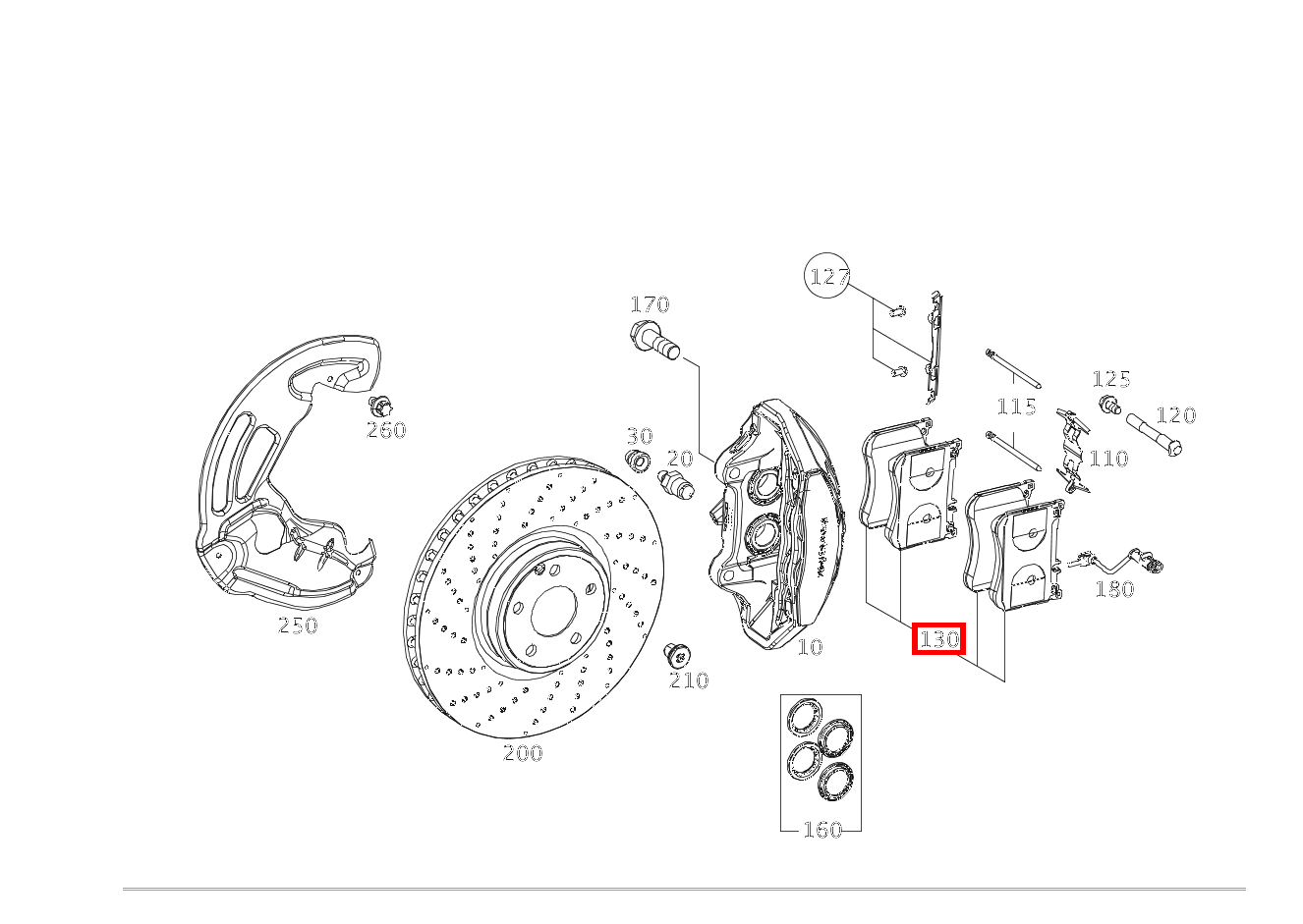 Bremsbelag Teilesatz S 63 AMG 4MATIC+ lang 222