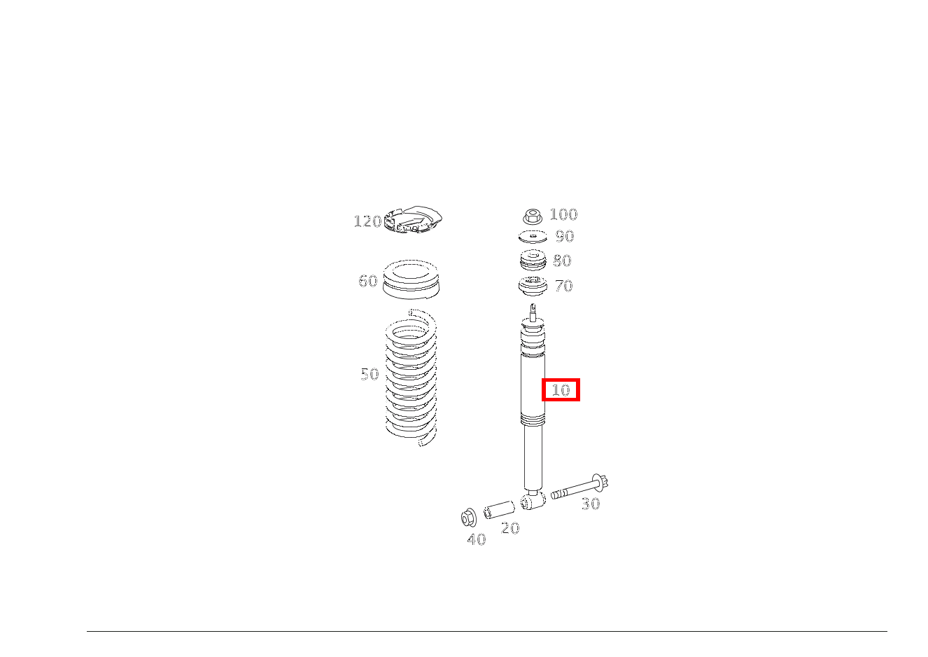 Stossdämpfer HINTEN SLK 55 AMG Roadster 171