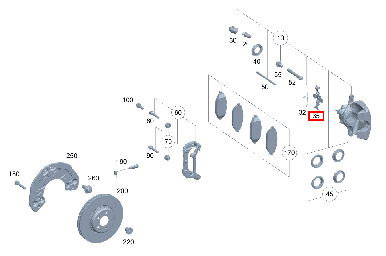 Spreizfeder Bremssattel links und rechts , , und weitere kaufen 