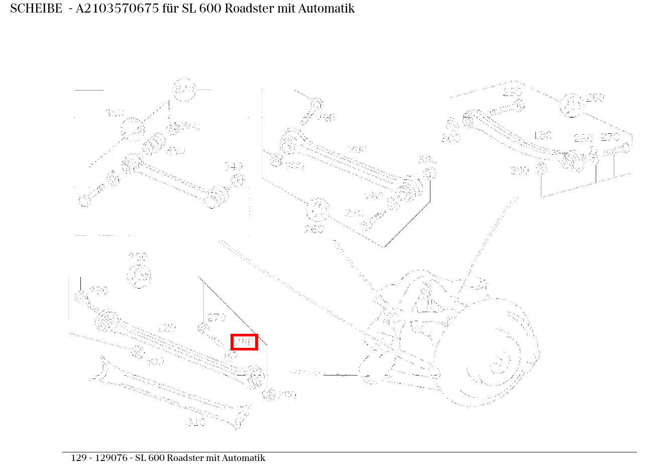 Scheibe SL 600 Roadster mit Automatik 129 Scheibe SL 600 Roadster mit Automatik 129