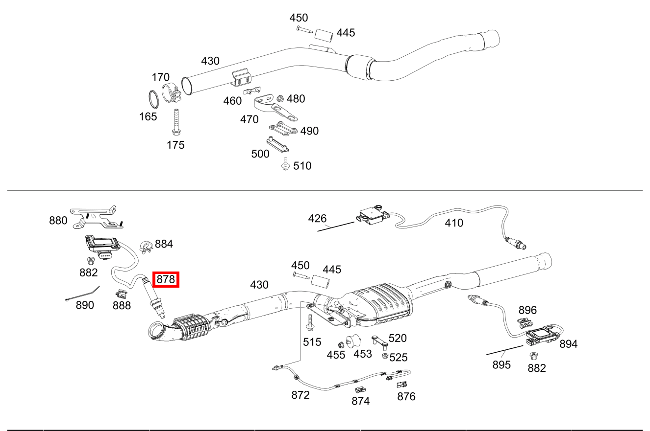 Nox-Sensor Vorne E 250 T CDI 4MATIC 212 Nox-Sensor Vorne E 250 T CDI 4MATIC 212