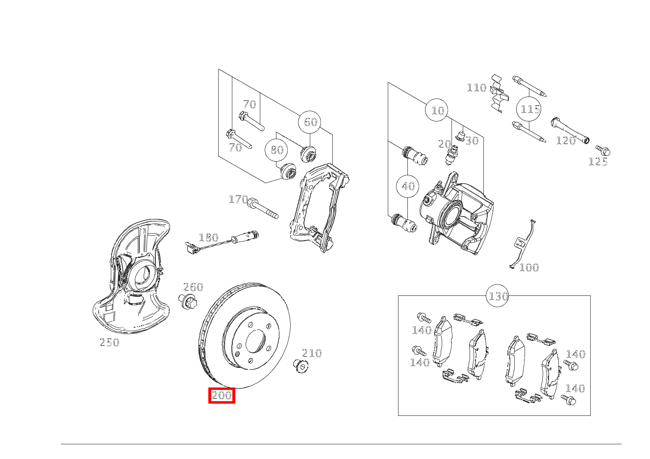 Bremsscheibe belüftet Vorne rechts C 300 T-Modell BCA 204