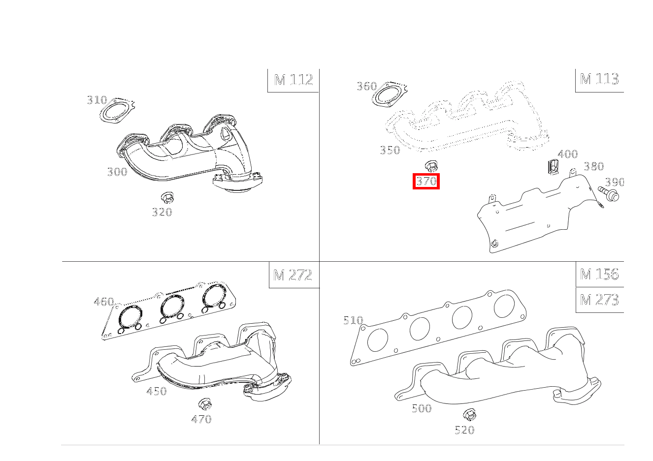Sechskantmutter AUSPUFFKRUEMMER AN ZYLINDERKOPF; M6 CLK 55 AMG Cabriolet 209 Sechskantmutter AUSPUFFKRUEMMER AN ZYLINDERKOPF; M6 CLK 55 AMG Cabriolet 209