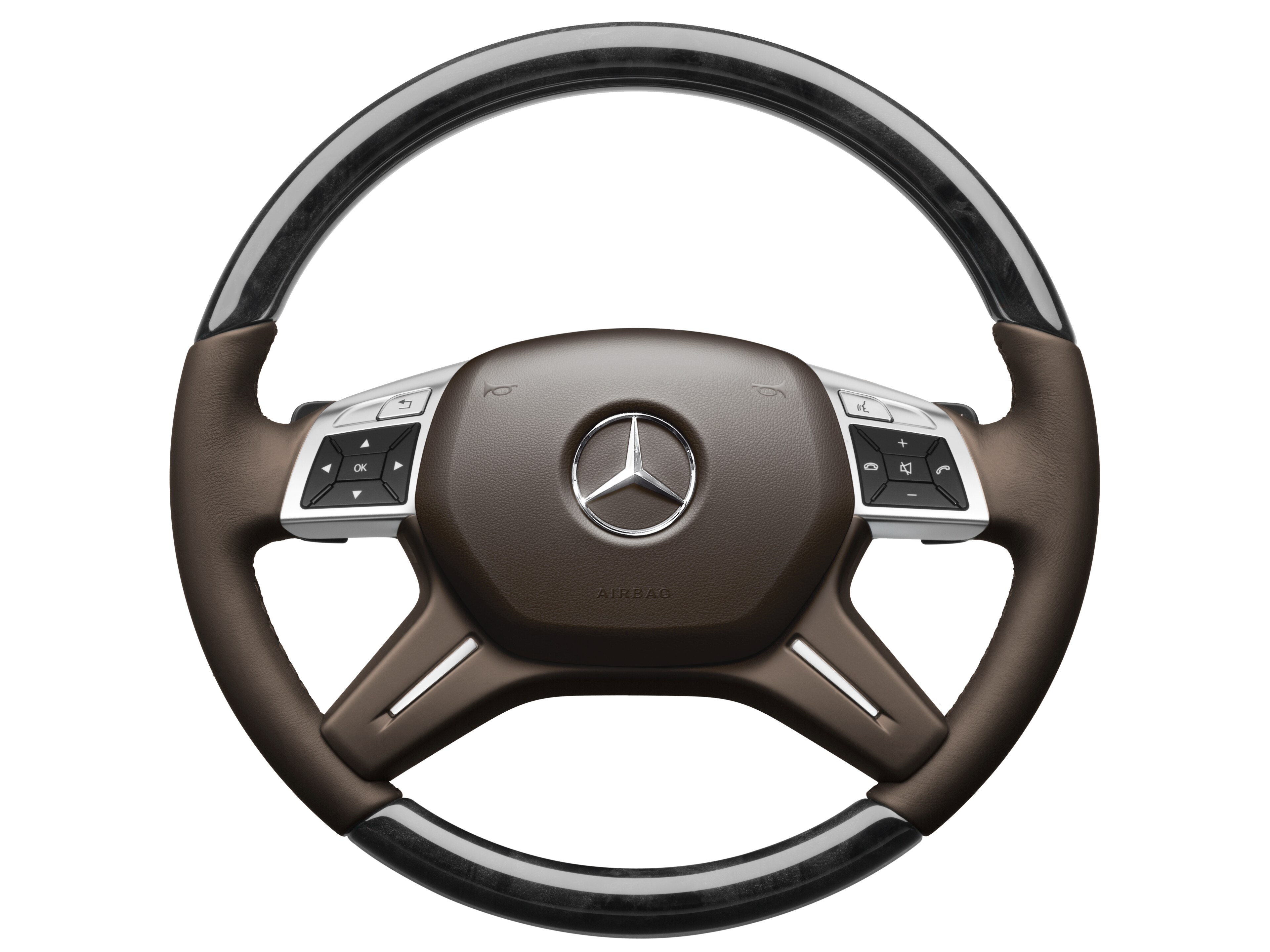 Holz-Leder-Lenkrad, mit LSP