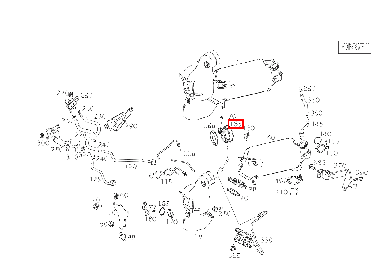 Rohrschelle Abgasanlage Katalysator an Turbolader CLS 400 d 4MATIC 257 Rohrschelle Abgasanlage Katalysator an Turbolader CLS 400 d 4MATIC 257