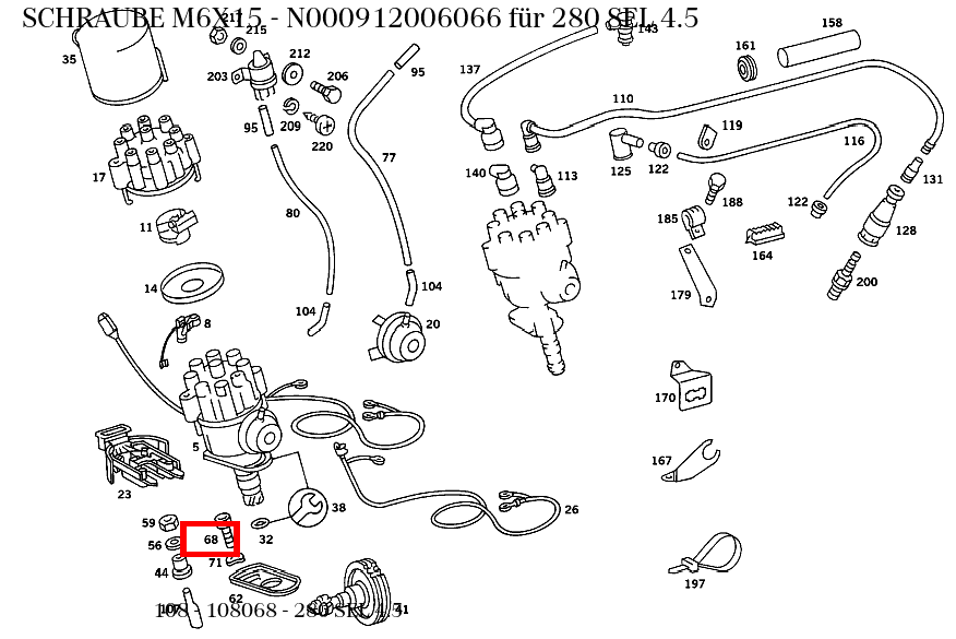 Schraube M6X15 280 SEL 4.5 108 Schraube M6X15 280 SEL 4.5 108