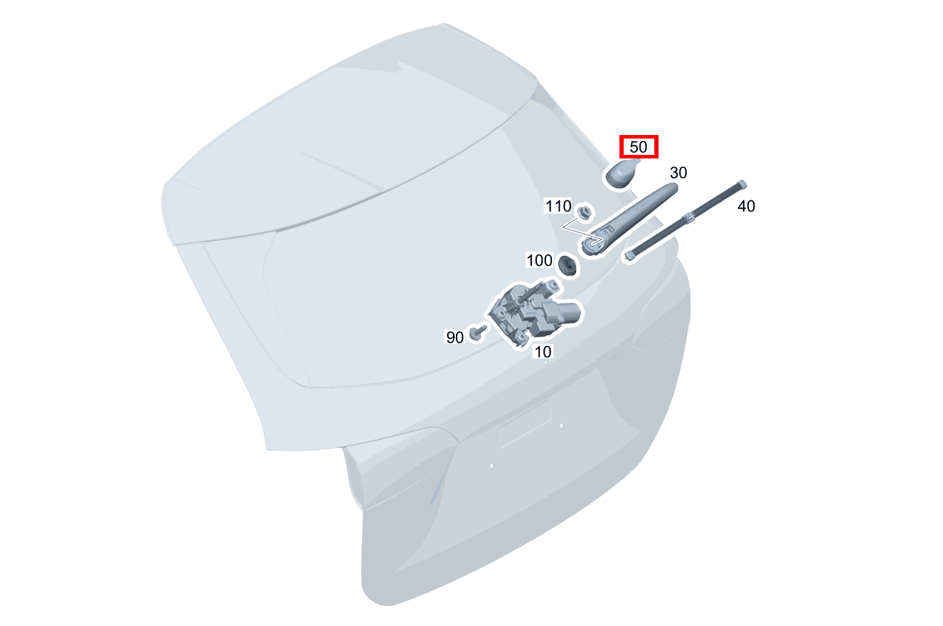Abdeckung Wischerarm Heckwischer GLA 200 4MATIC 247