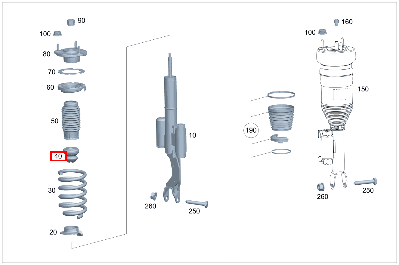 Anschlagpuffer Stossd. Links und rechts C 300 T 4MATIC 205 Anschlagpuffer Stossd. Links und rechts C 300 T 4MATIC 205