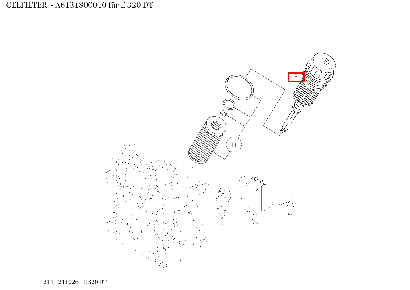 Ölfilter E 320 DT 211