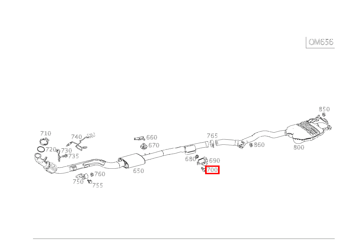 Sechsrundschraube Klappensteller an Abgasleitung; M6X16 S 400 d 4MATIC Limousine lang BCA 222 Sechsrundschraube Klappensteller an Abgasleitung; M6X16 S 400 d 4MATIC Limousine lang BCA 222