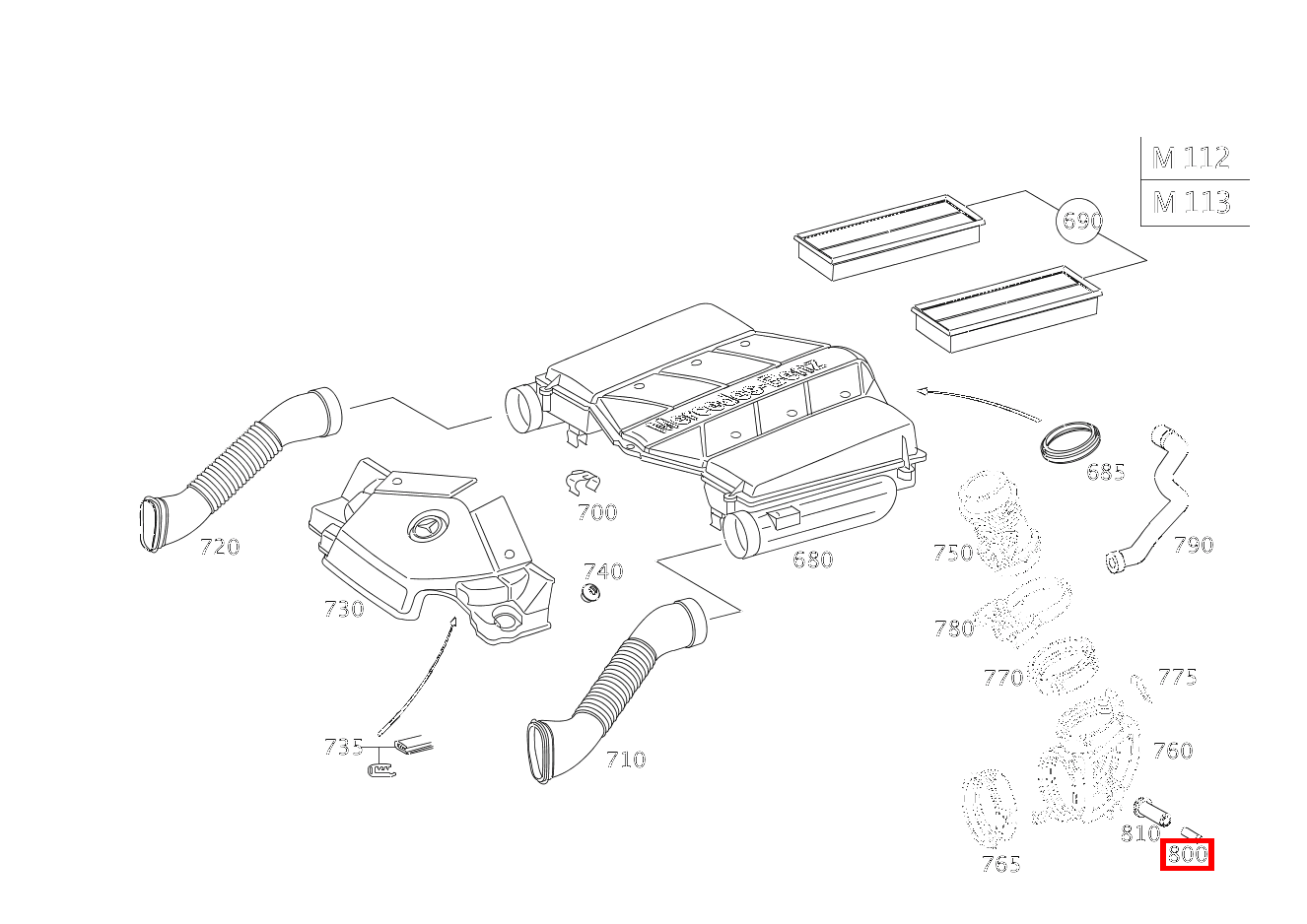 Schutzkappe AN SAUGROHR E 500 T 4-Matic 211