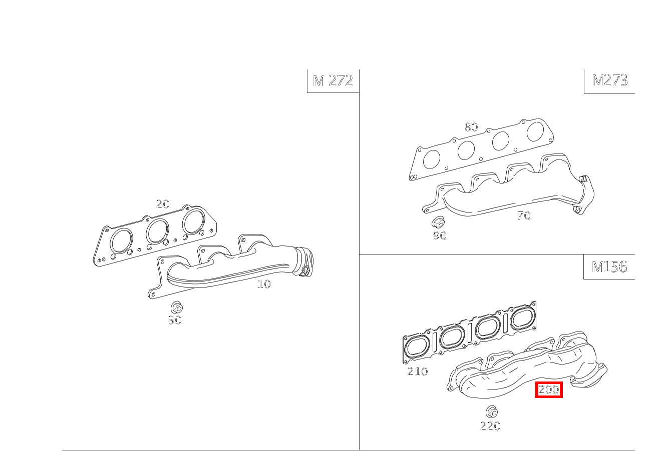 Abgaskrümmer RECHTS S63L AMG 221
