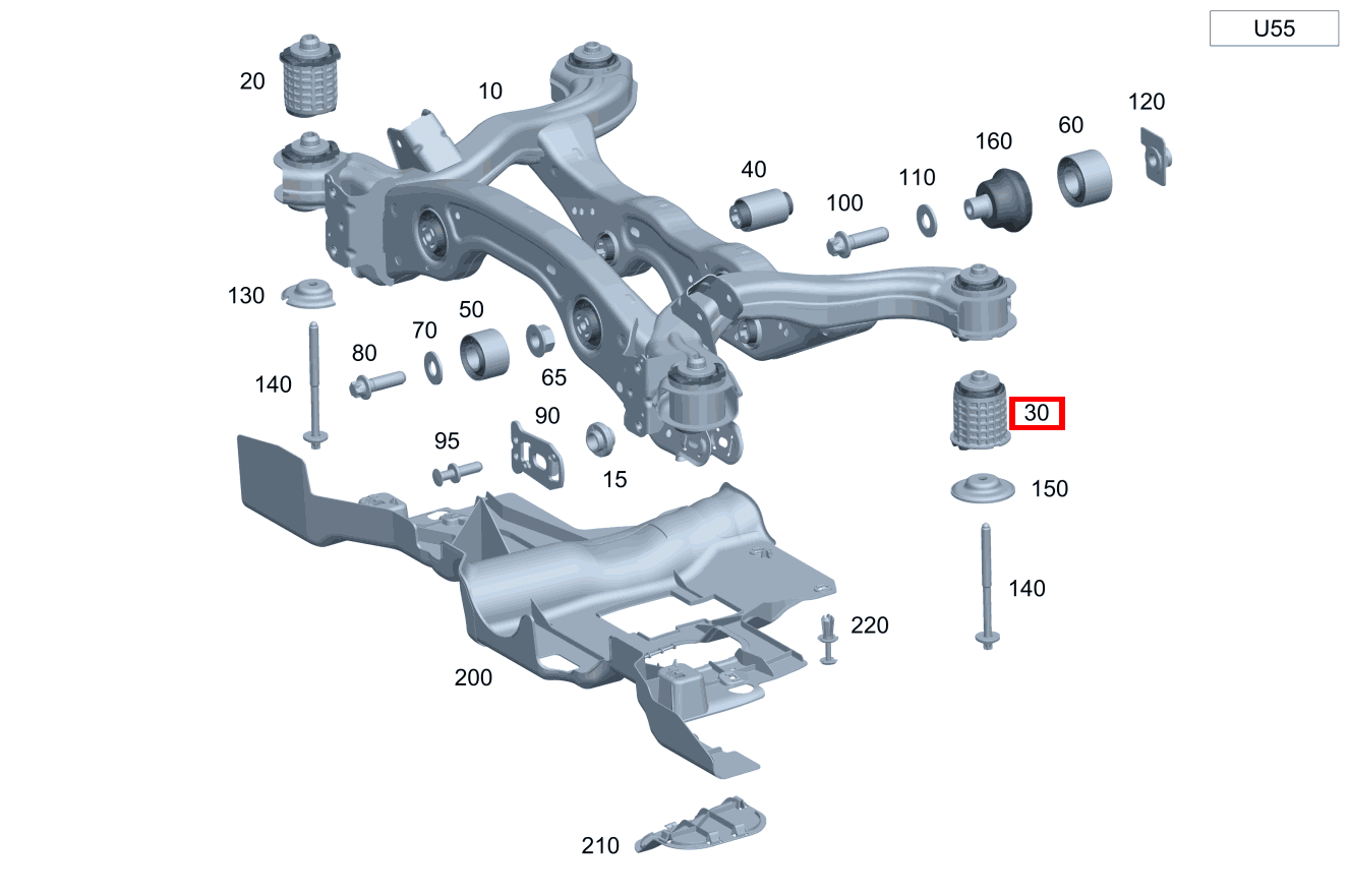 Fahrschemellager Hinten A 180 Kompaktlimousine 205 Fahrschemellager Hinten A 180 Kompaktlimousine 205