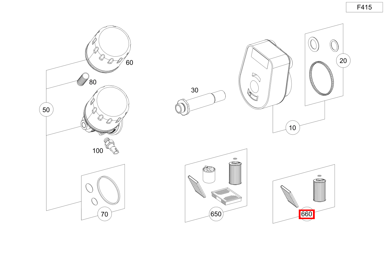 Teilesatz Filtereinsatz ALSD A 160 d BCA 176