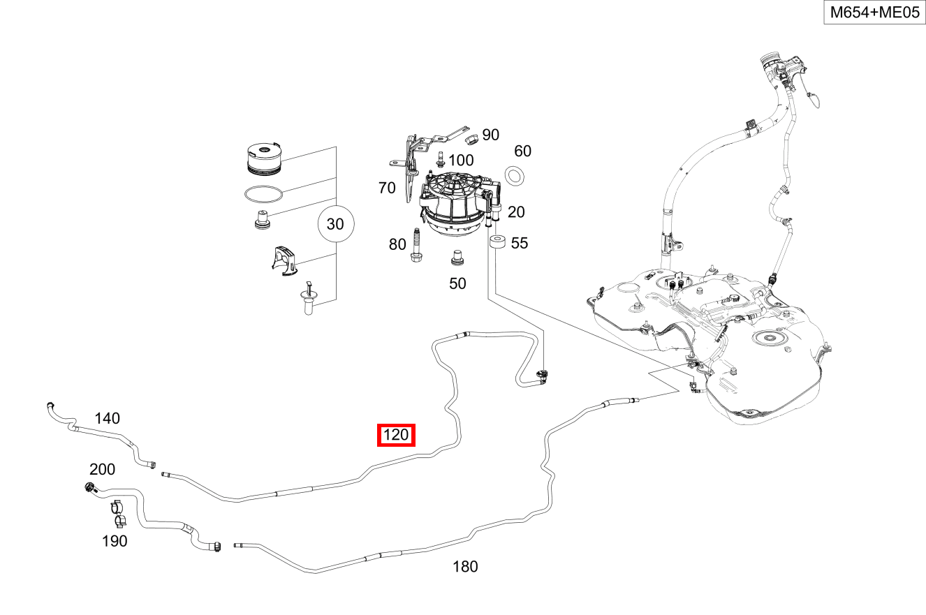 Kraftstoffleitung Zulaufleitung GLE 350 d 4MATIC Coupé 292
