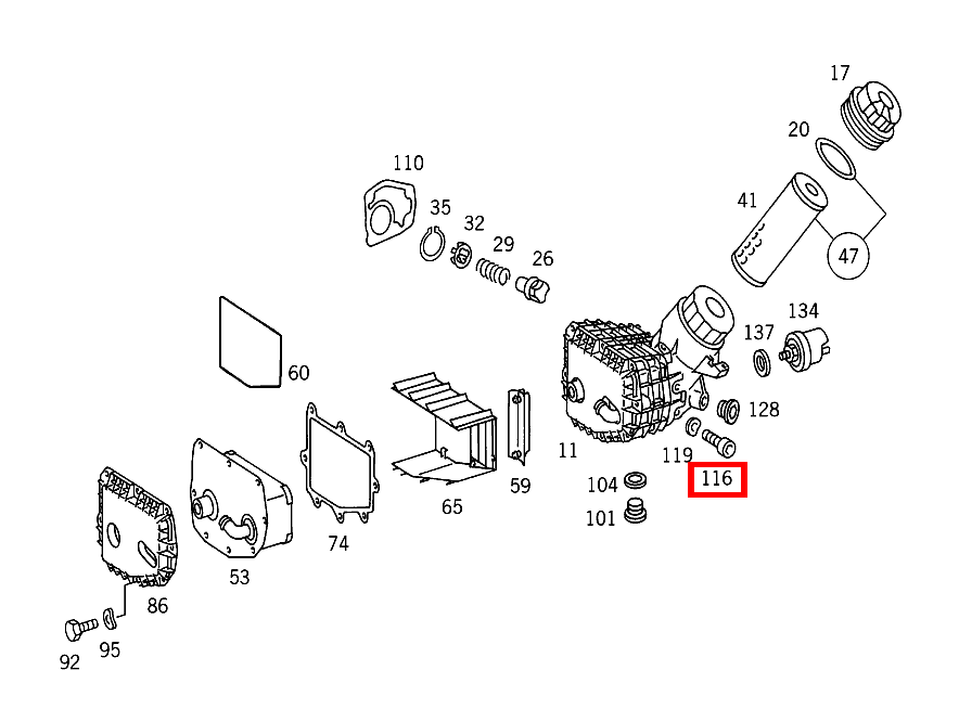 Zylinder-Schraube OELFILTER AN ZYLINDERKURBELGEHAEUSE M8X50 E 36 AMG 124 Zylinder-Schraube OELFILTER AN ZYLINDERKURBELGEHAEUSE M8X50 E 36 AMG 124