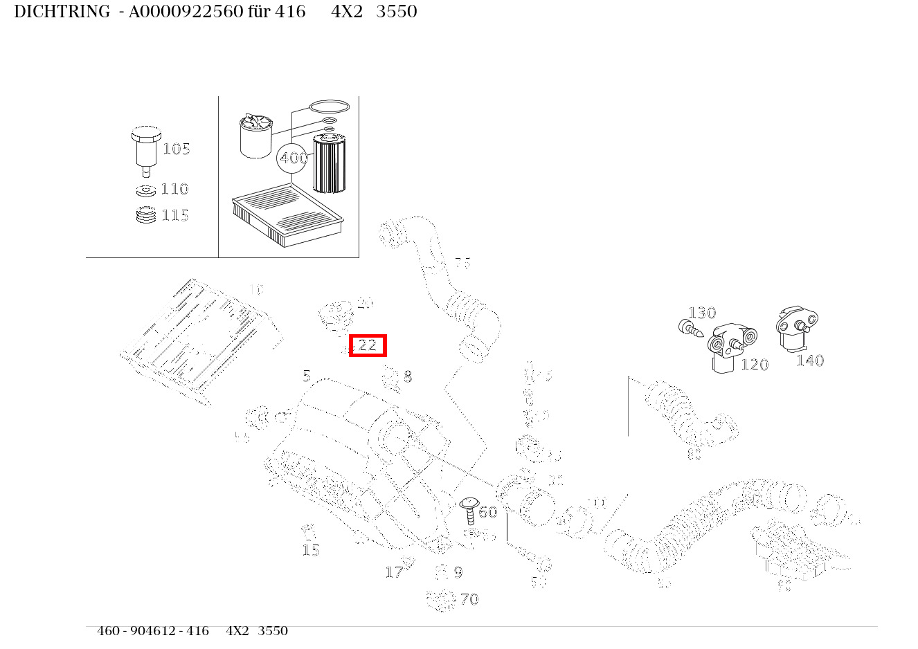 Dichtring 416 4X2 3550 460 Dichtring 416 4X2 3550 460