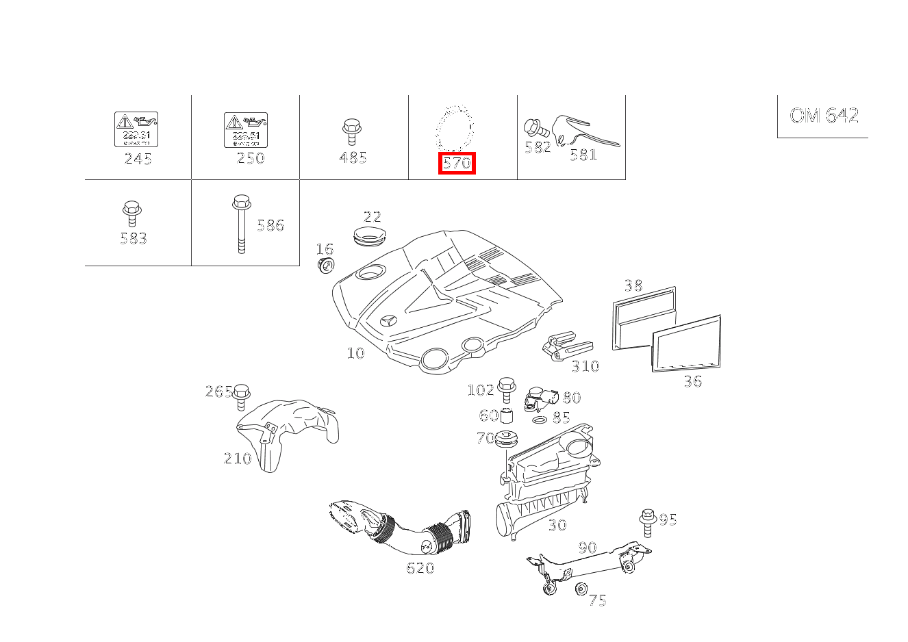 Schlauchschelle 60-80 MM C 320 T CDI 203