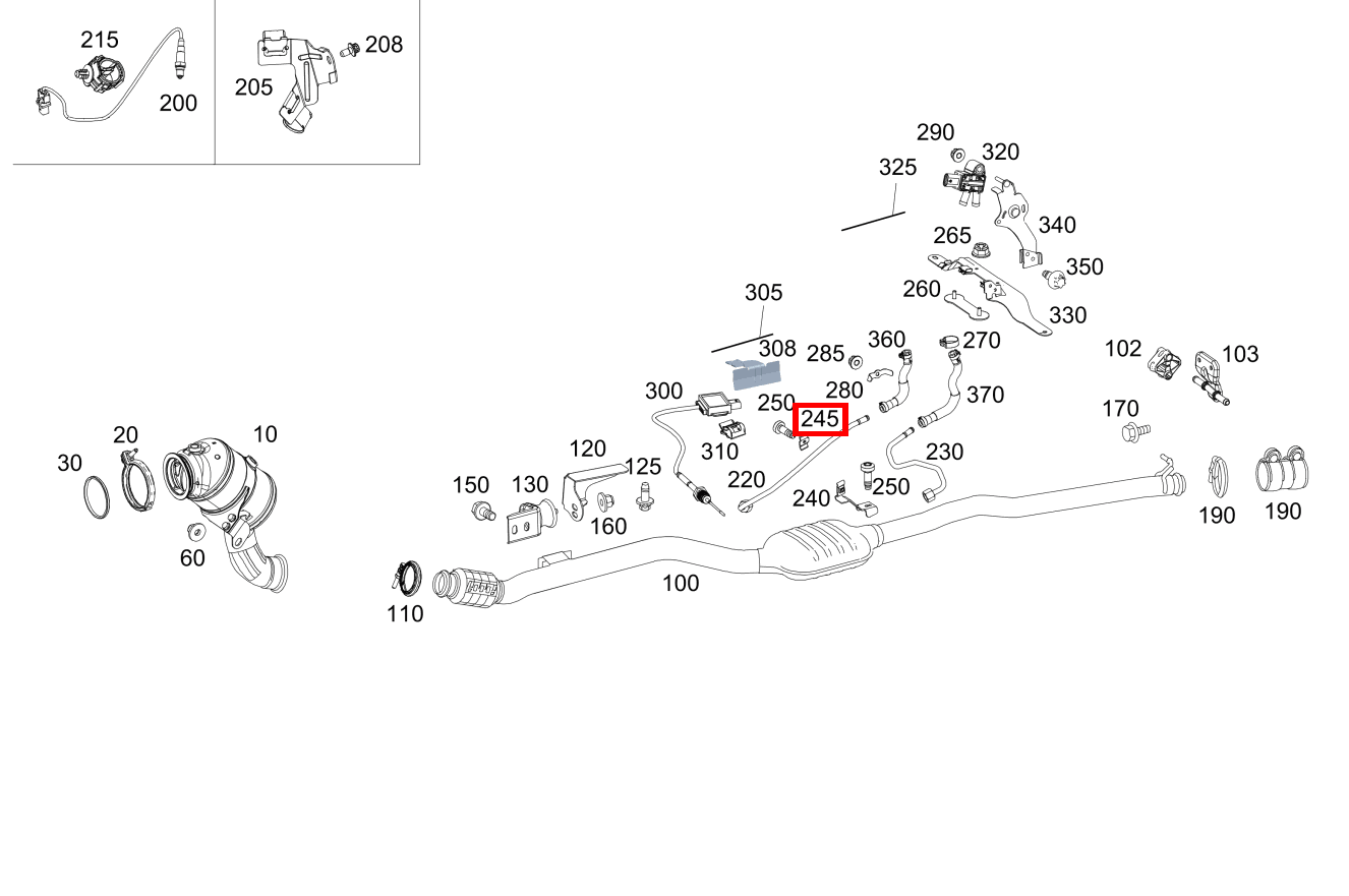 Lasche Druckleitung Ottopartikelfilter GLC 200 4MATIC 293