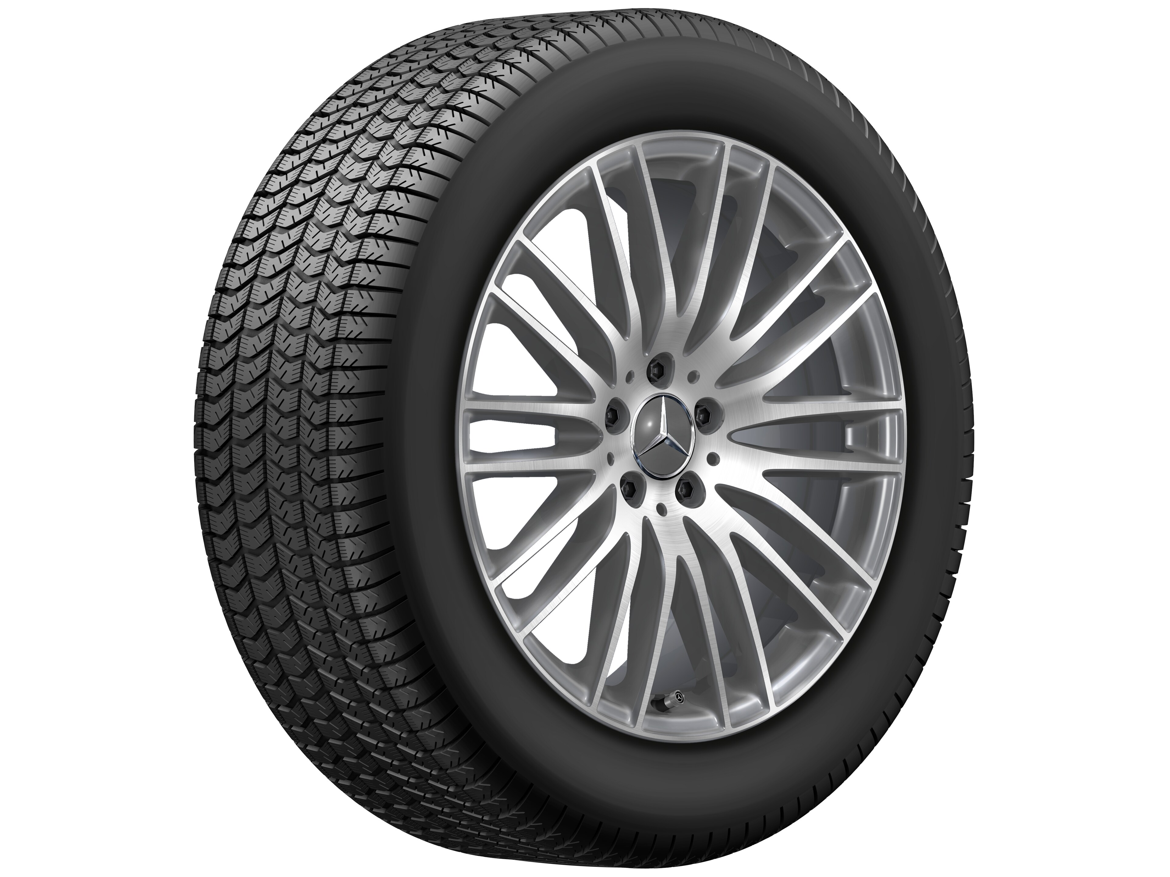 Vielspeichen-Rad, 19 Zoll, glanzgedreht 8 J x 19 ET 32,5, tremolit-metallic, glanzgedreht