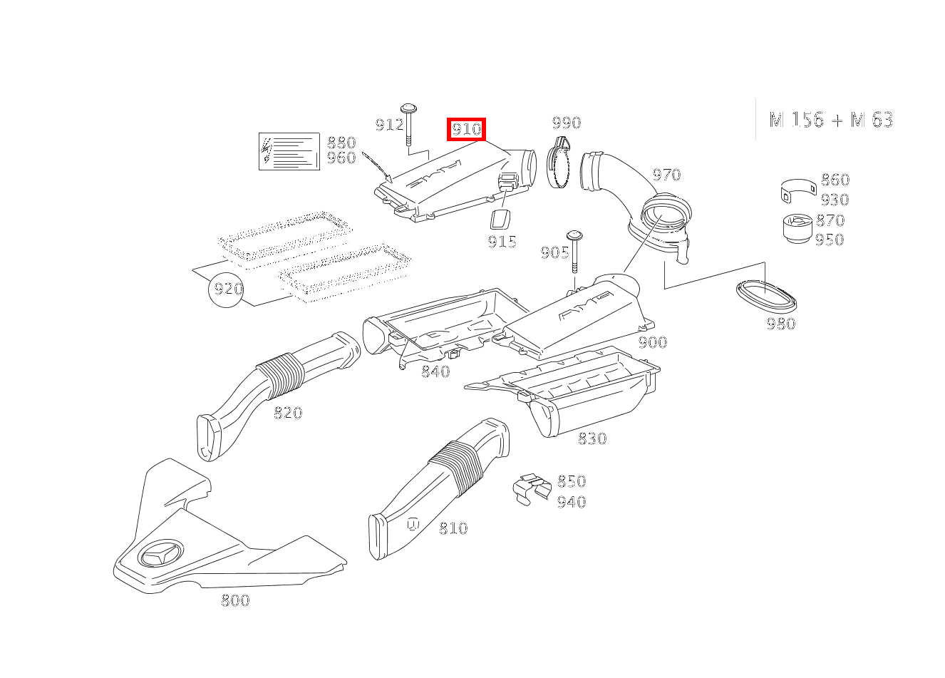 FILTERDECKEL RECHTS, MIT LUFTMASSENSENSOR CLS 63 AMG Coupé 219