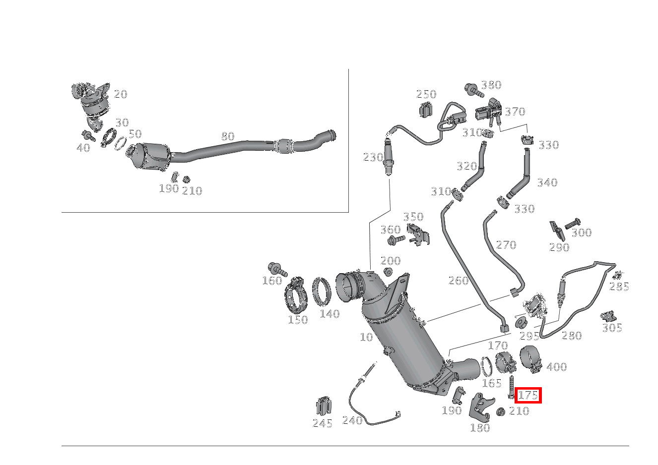 Sechsrundschraube KATALYSATOR AN AUSPUFFROHR VORN; M8X40 SLK350 BE 172 Sechsrundschraube KATALYSATOR AN AUSPUFFROHR VORN; M8X40 SLK350 BE 172