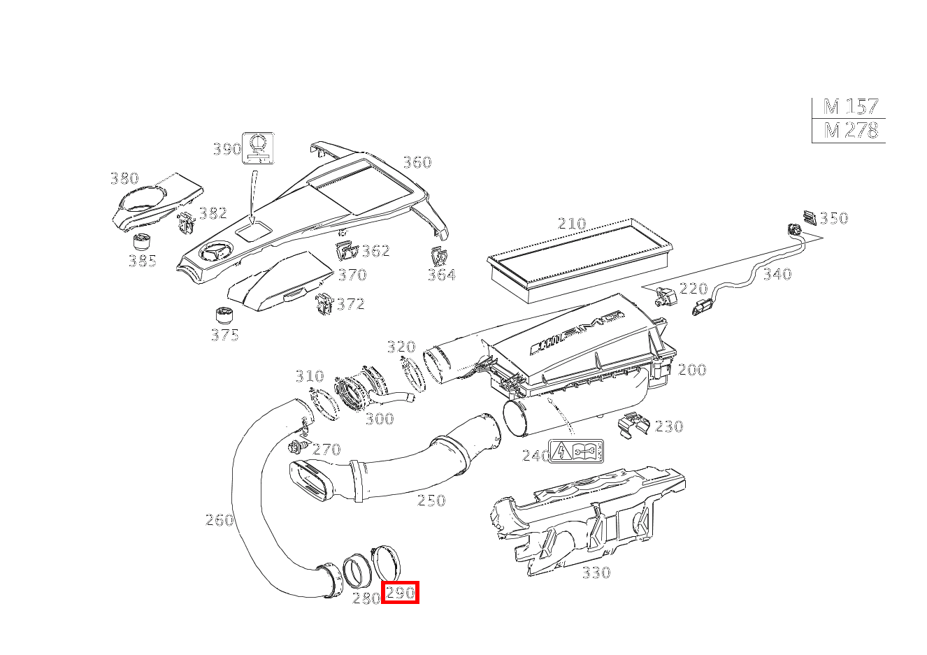 Schlauchschelle REINLUFTLEITUNG AN LADER, RECHTS; 60-80 MM SL63 AMG 231