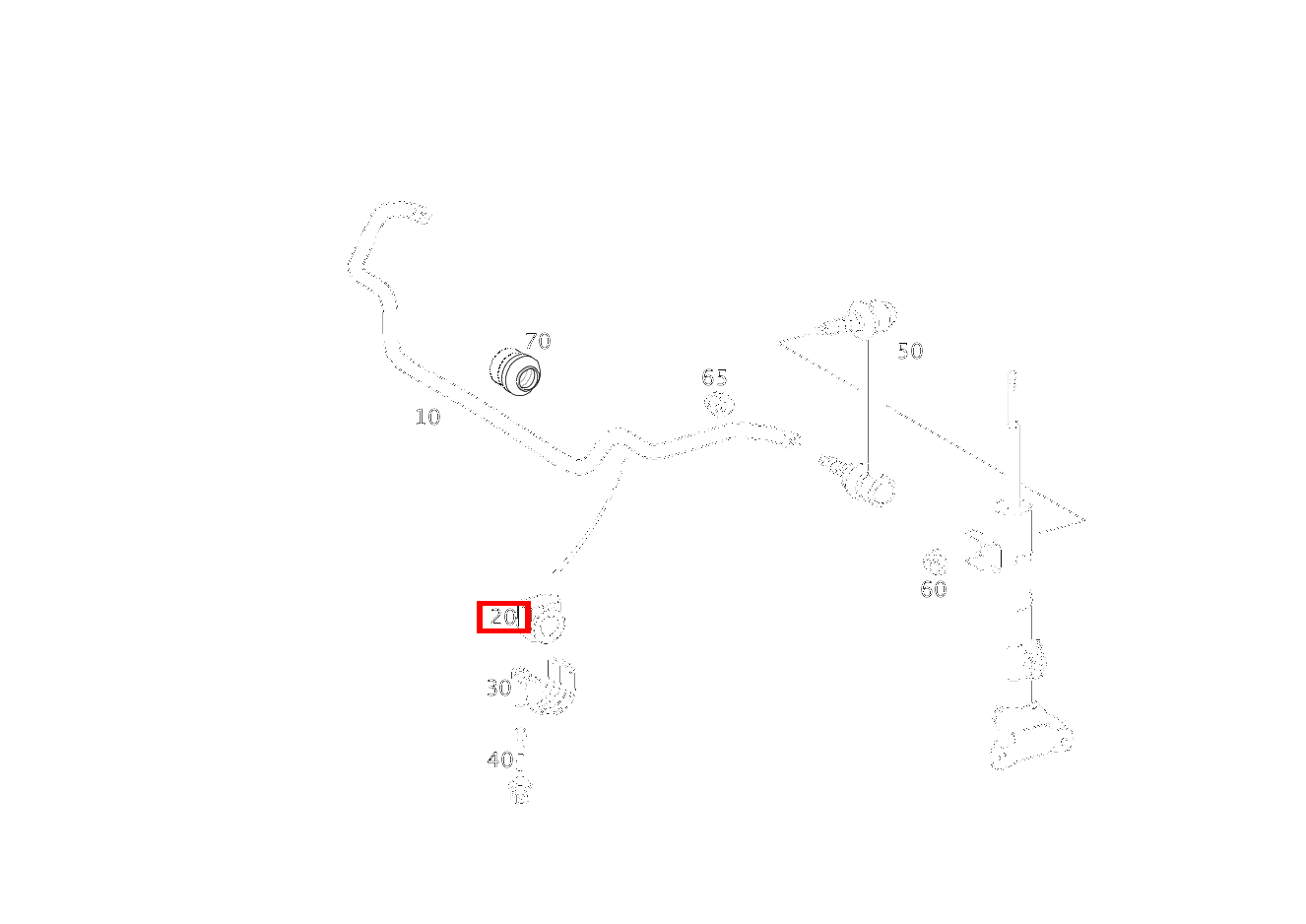 Gummilager DREHSTAB; D= 23 MM C 32 T AMG Komp. 203 Gummilager DREHSTAB; D= 23 MM C 32 T AMG Komp. 203