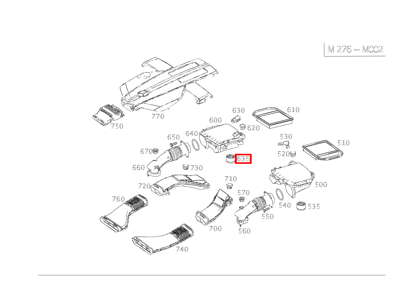 KUGELPFANNE, EINSTECKBAR Luftfilter, rechts S 560 e Limousine lang BCA 222 KUGELPFANNE, EINSTECKBAR Luftfilter, rechts S 560 e Limousine lang BCA 222
