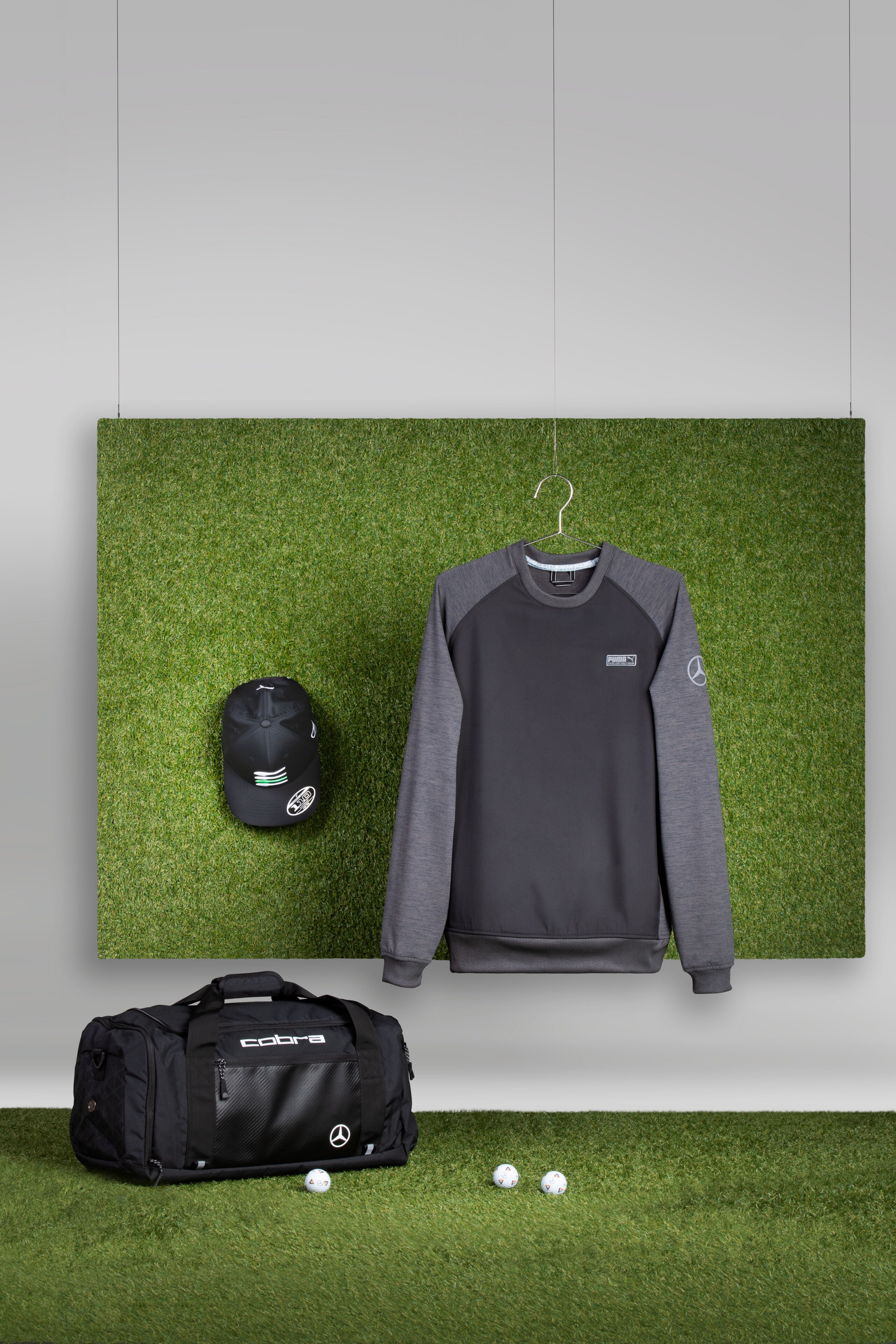 Men's golf sweater & Golf sports bag & Golf cap & Golf balls (set of 3)