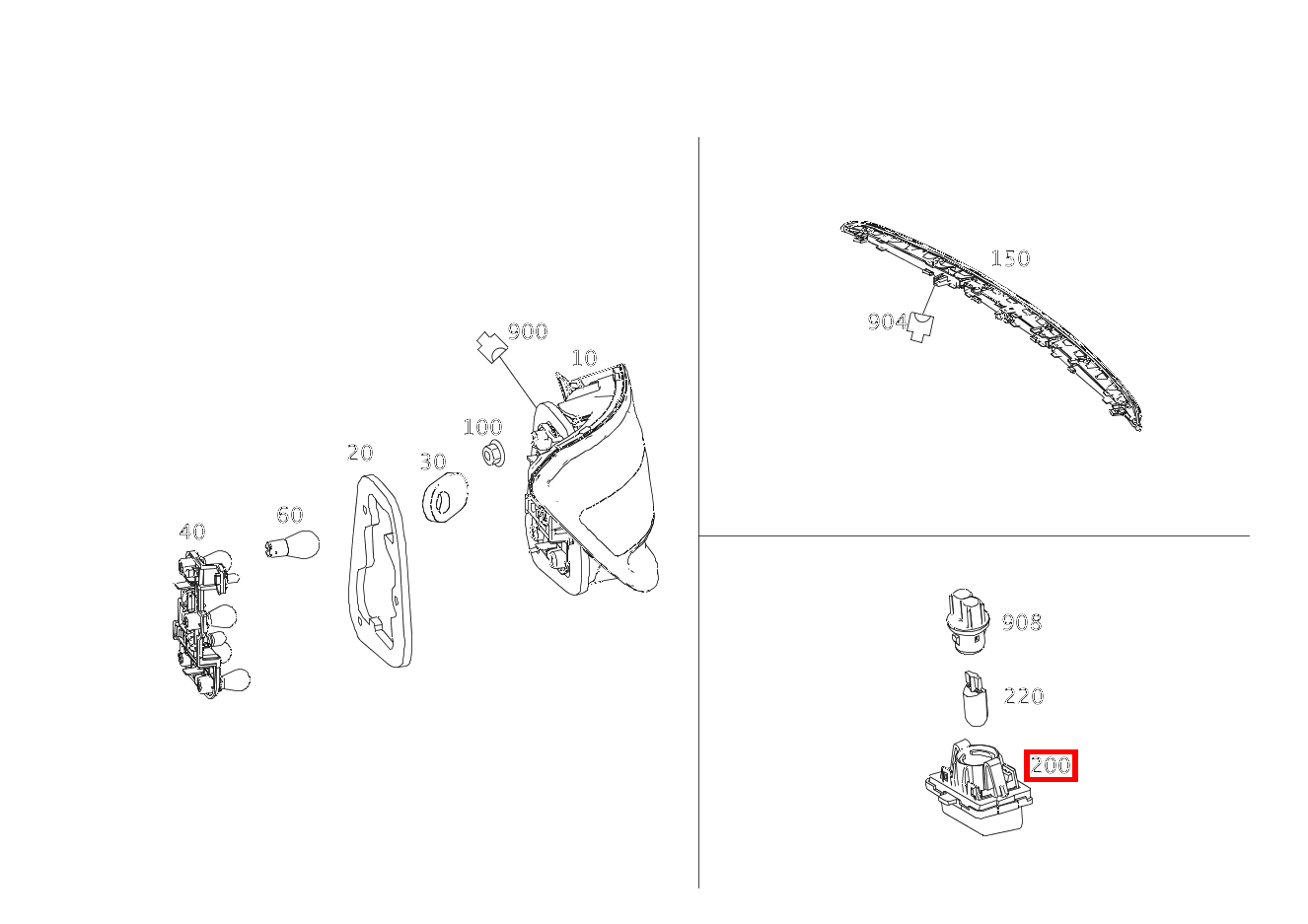 Kennzeichenleuchte KENNZEICHENLEUCHTE C 180 KOMPRESSOR T-Modell BlueEFFICIENCY 240