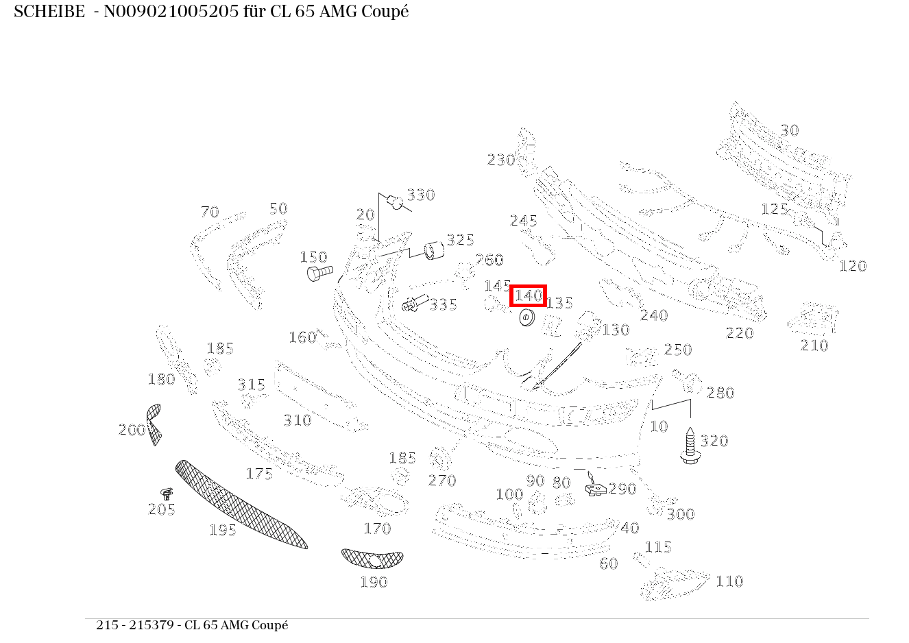 Scheibe CL 65 AMG Coupé 215 Scheibe CL 65 AMG Coupé 215