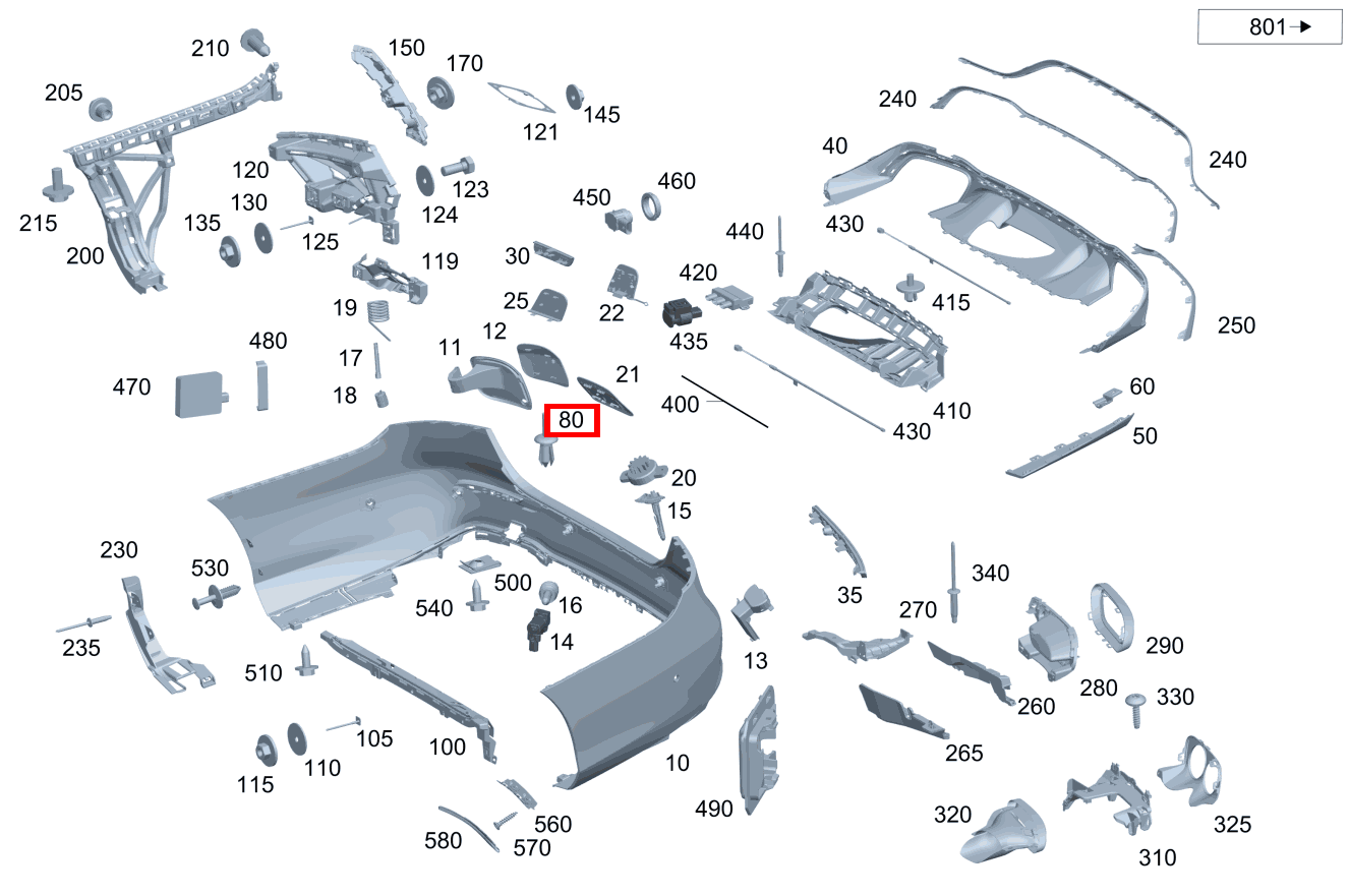 Spreizniet Ladesteckdose an Stoßfänger; 5mm E 300 e 4MATIC Limousine 213 Spreizniet Ladesteckdose an Stoßfänger; 5mm E 300 e 4MATIC Limousine 213
